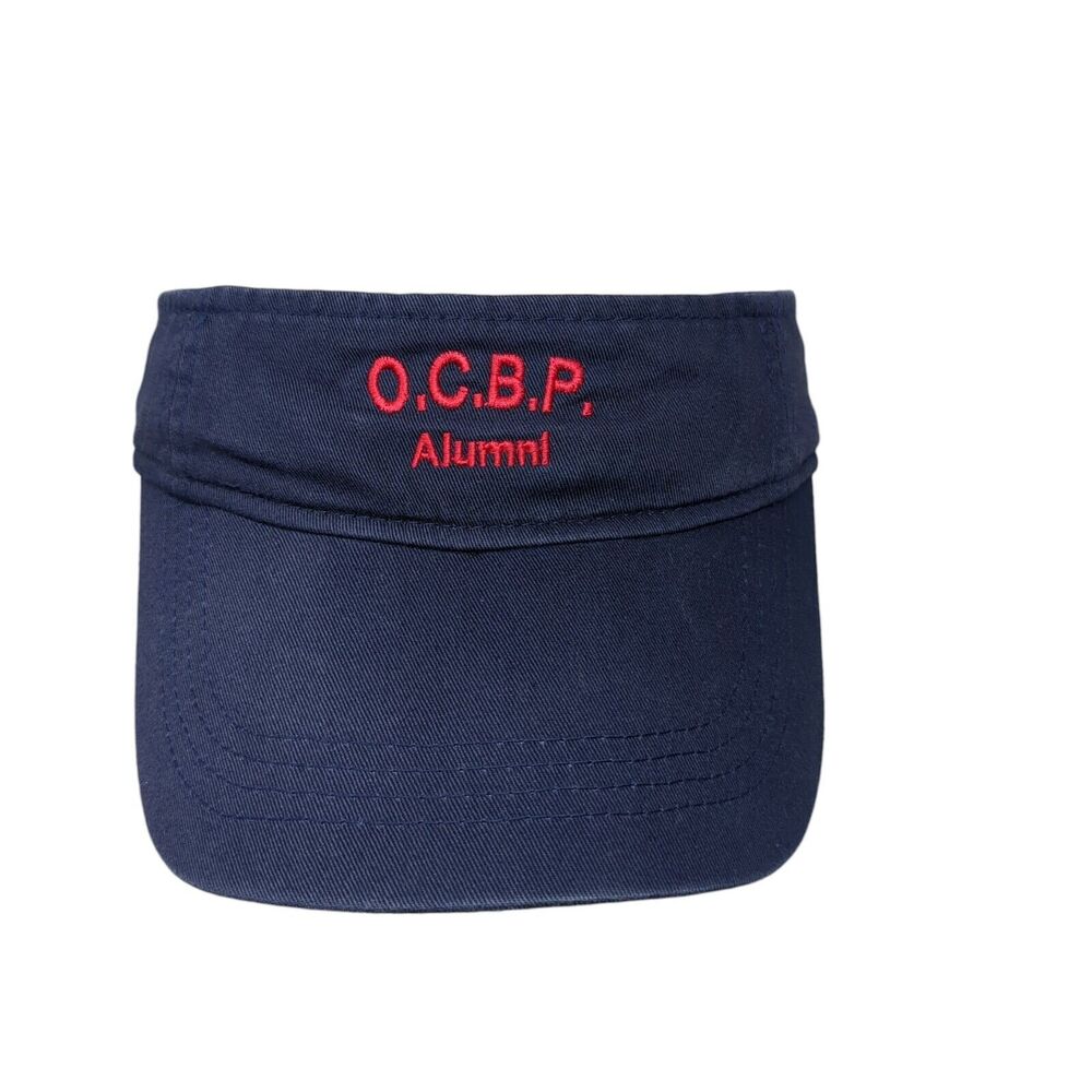 OCBP Alumni Hesit Insurance Strapback Sun Visor Hat Blue OSFA Adjustable Anvil